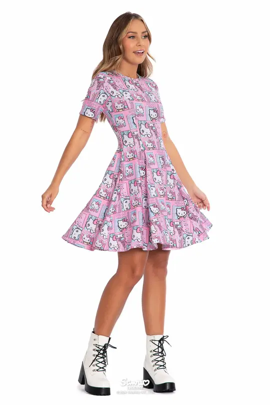Hello Kitty Manga Longline Evil Tee Dress