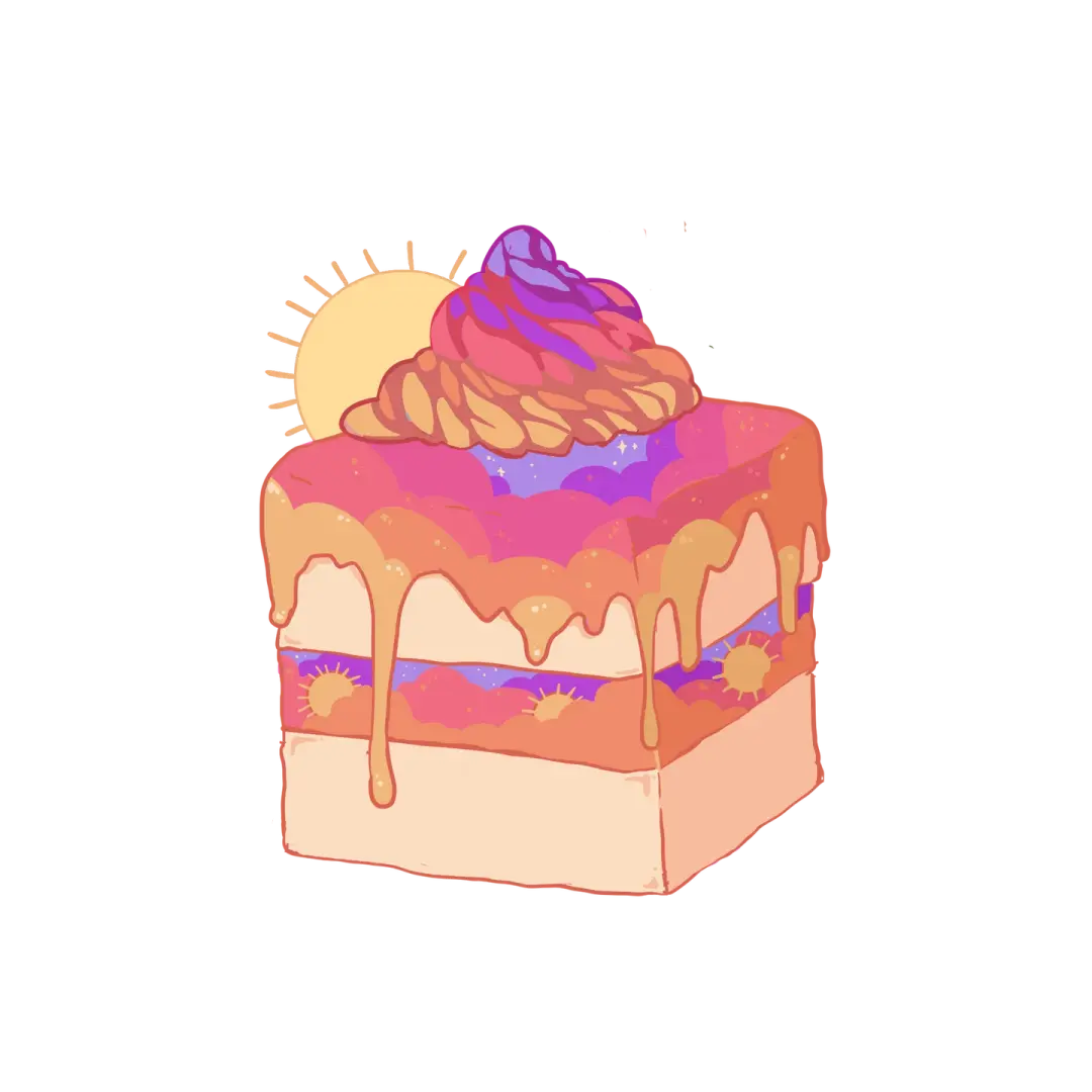 Sunset Cake Pin