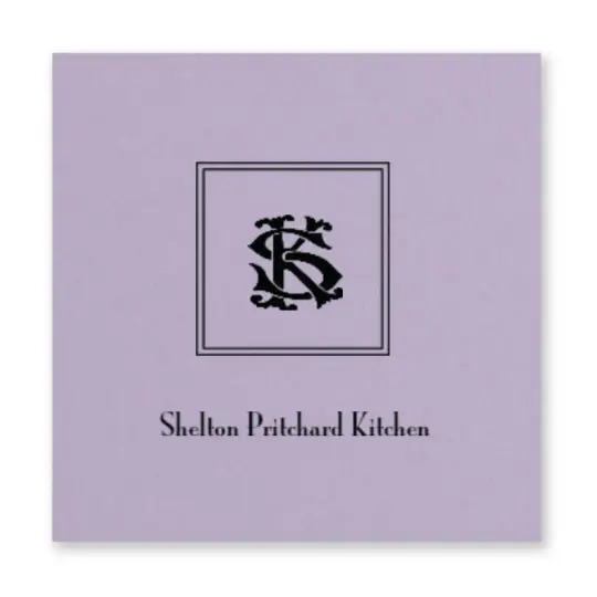 Custom Lavender and Black Square Monogram Foil Gift Tag