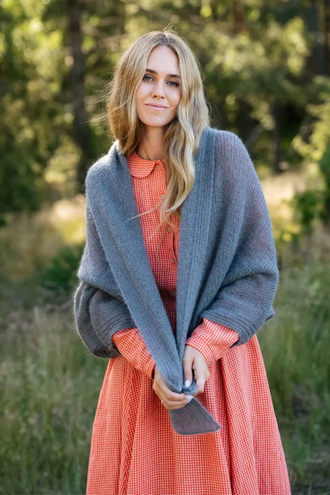 Nida – Mohair Blend Knit Shawl