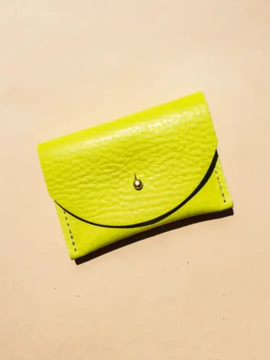 Cardholder - Chartreuse Leather