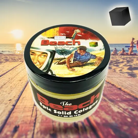 The Beach Solid Cologne | Contains Prickly Pear Oil | Classic 80's Beach Nostalgia