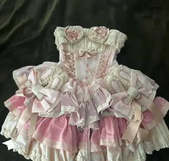 Lovely Pink Patchwork Homecoming Dress ,A-Line Strapless Bowknot Corset Cute Princess Dress RS975