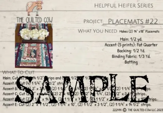 Helpful Heifer Placemat #22