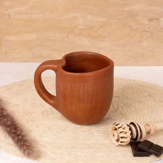 Red Clay Terracotta Corazón Heart Mug