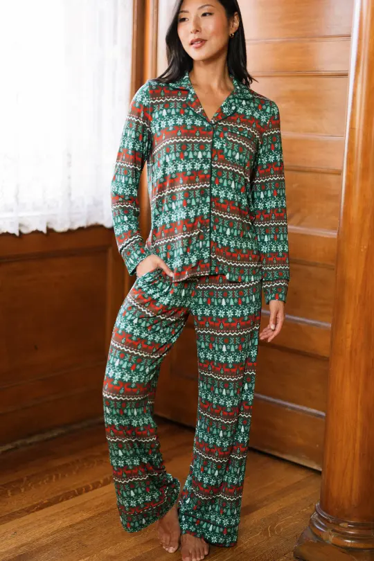 So Soft Pajama Set in Alpine Noel