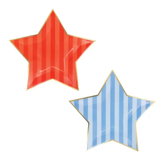 My Mind’s Eye Stripe Star Plate Set (8 ct)