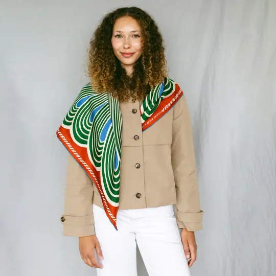 Twofer Silk Scarf - Spiral