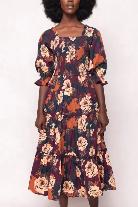 Madeline Dress in Equinox Rose