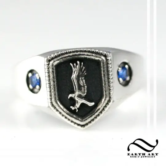 House Signet Ring - The Raven - Sterling Silver