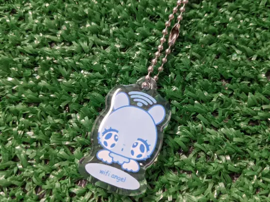wi-fi angel acrylic charm