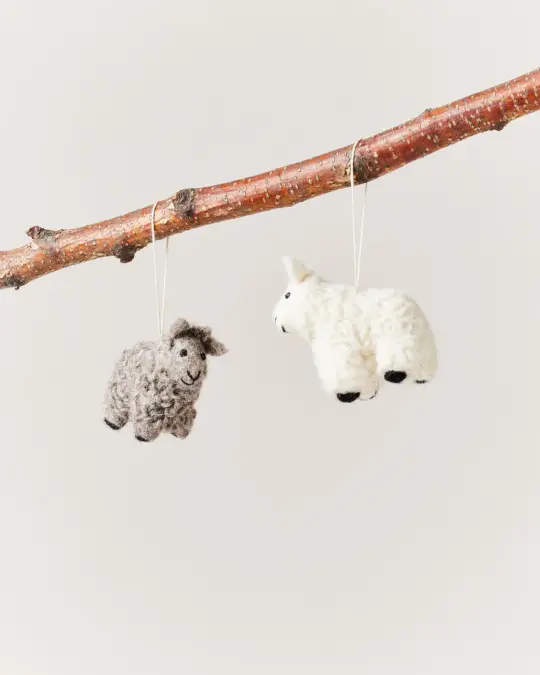 Felted Sheep Ornament