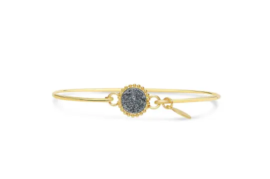 Druzy Sparkle Bracelet Platinum Silver Mini