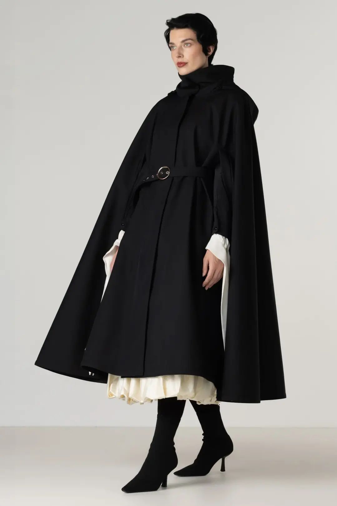 Black Cape Coat | Midnight Cape