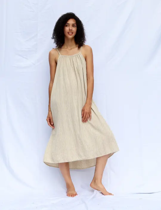 Handwoven - Dawn Below Knee Dress