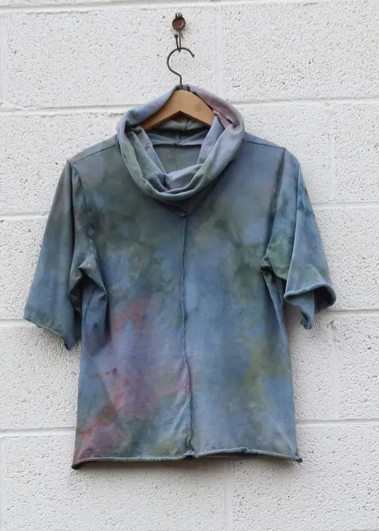 OOAK - Pilgrim Warrior Simplicity Shirt  / L / Organic Cotton / Ice Dye (287)