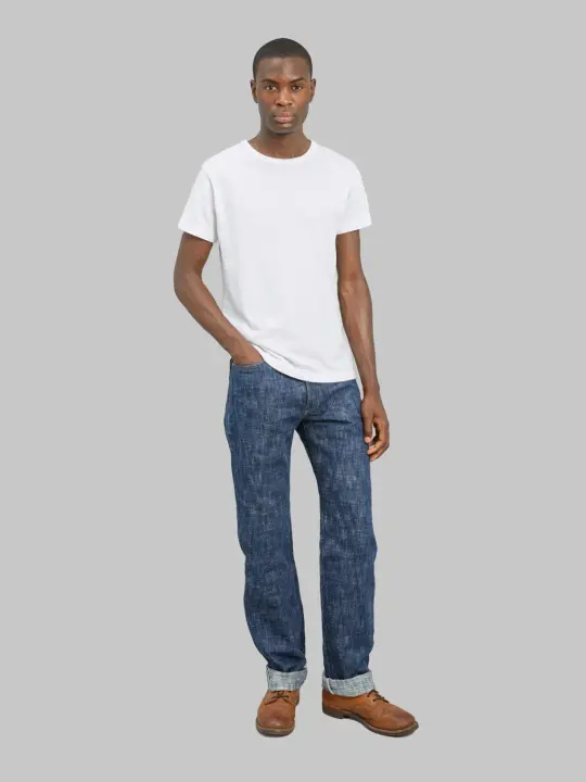 Studio D'Artisan D1894 16oz "SOU-AI Twin Indigo" Regular Straight Jeans
