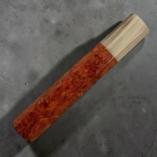 Premium Amboyna Burl & Horn Wa Handle