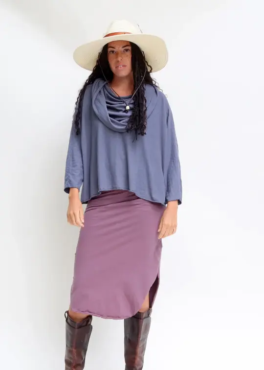 Super Cowl Poppy Shirt Kaftan