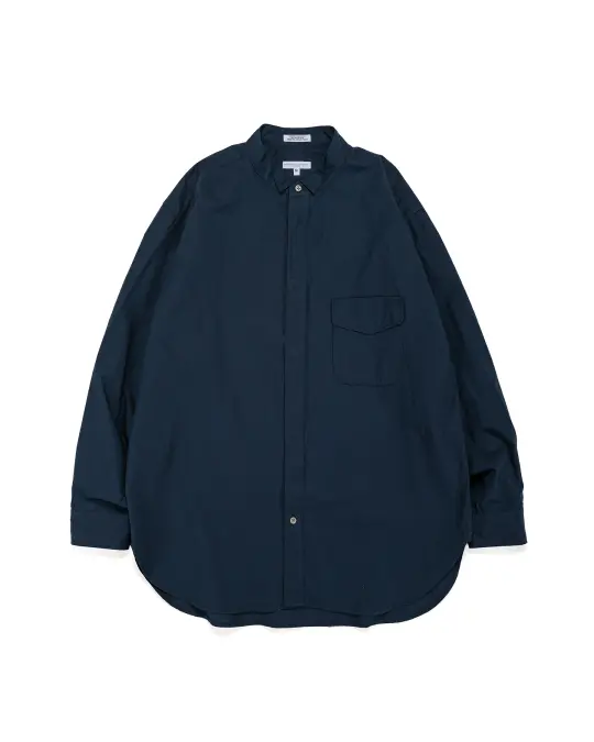 Engineered Garments Wing Collar Shirt Dark Navy Cotton Broadcloth