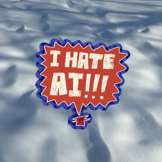 I hate ai sticker