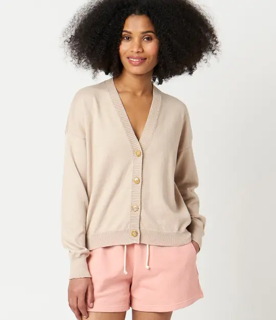 Cropped Cotton-Cashmere Cardigan