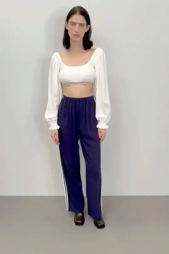 Lazy Pants Soft Linen Navy Sporty