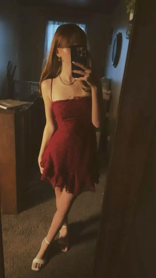 Minimalist Red A-Line Spaghetti Straps Tulle Bodycon Mini Dress Homecoming Dress RS213