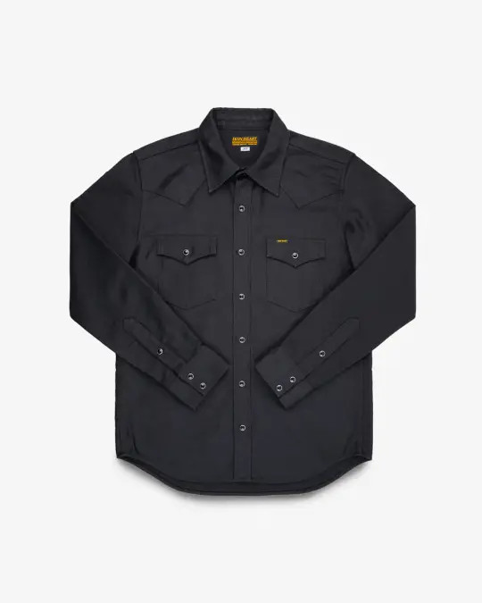 12oz Military Moleskin Western Shirt - Black