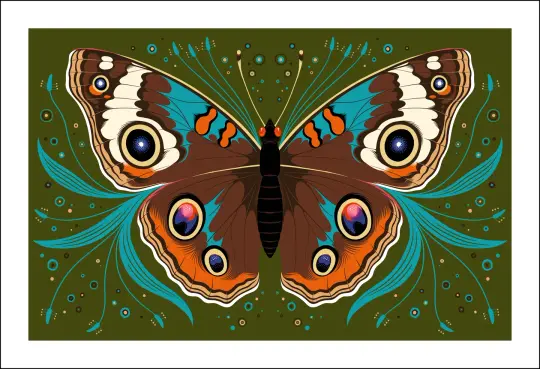 Buckeye Butterfly Print