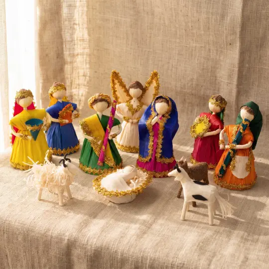 Cornhusk Nativity Scene (11pcs)