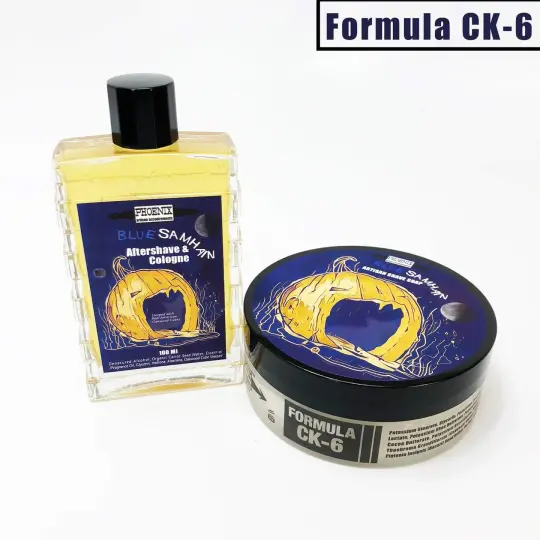 Blue Samhain Artisan Shave Soap & Aftershave |  Ultra Premium Formula CK-6 | 4 oz | Seasonal Scent