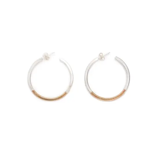 Koa Hoop Earrings - Small