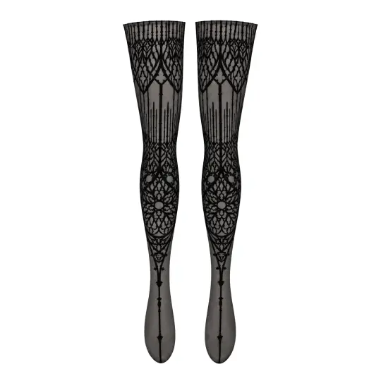 CATHEDRAL STOCKINGS - BLACK
