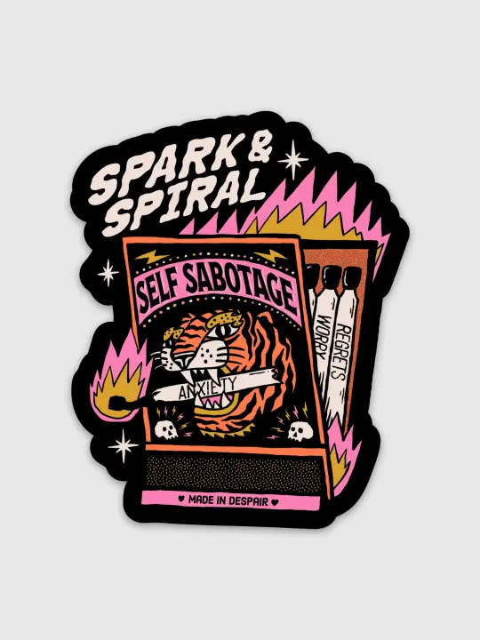 Spark and Spiral Sticker
