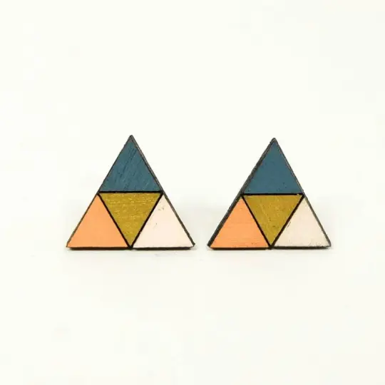 Gold Tricon Studs