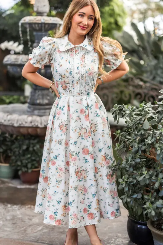 Sophia Dress in Countryside Peony Blossom