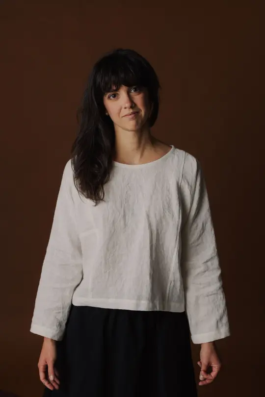 Molly Long Sleeve Top - Linen