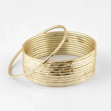 Gold Sparkle Fashion Bangle Bracelet