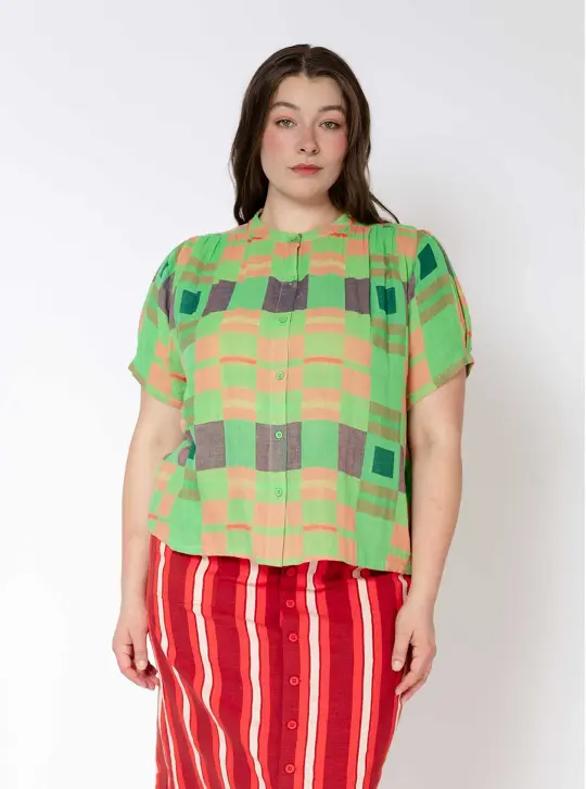 sample sale | gina blouse tea | XXS