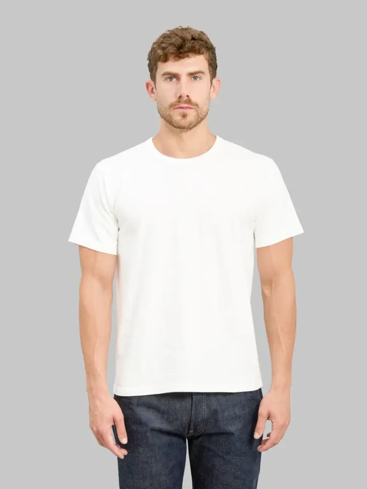 Wonder  Looper ELS Recycled Cotton Slub Crewneck T-Shirt White