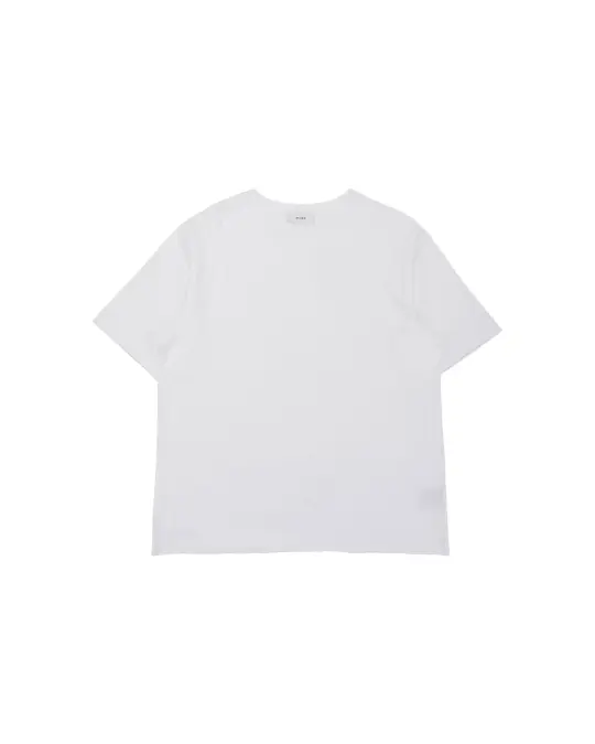 marka Narrow Piping Tee 40/2 Organic Cotton Knit White