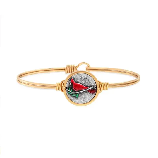 RED CARDINAL BANGLE BRACELET