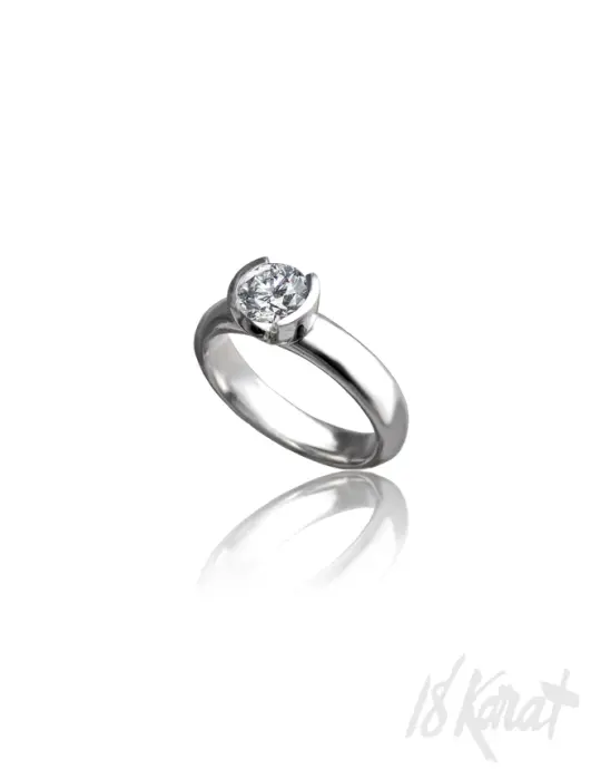 Half Moon Engagement Ring