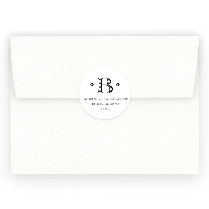Custom Round Circle Return Address Sticker