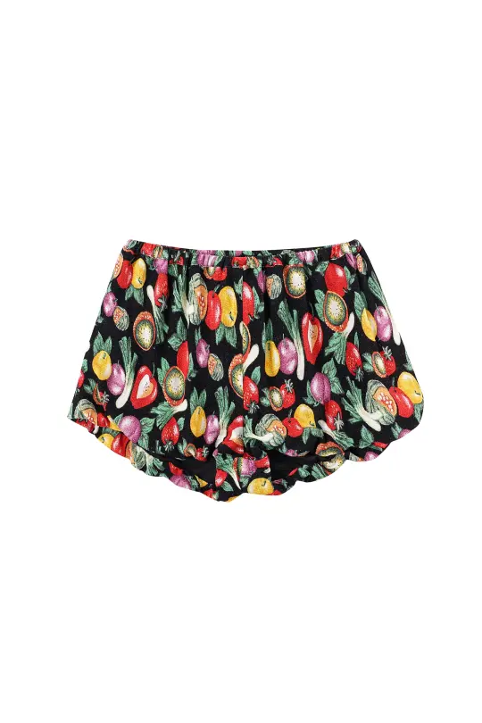 Low Rise Soft Linen Mini Bloomers Vegetable Medley
