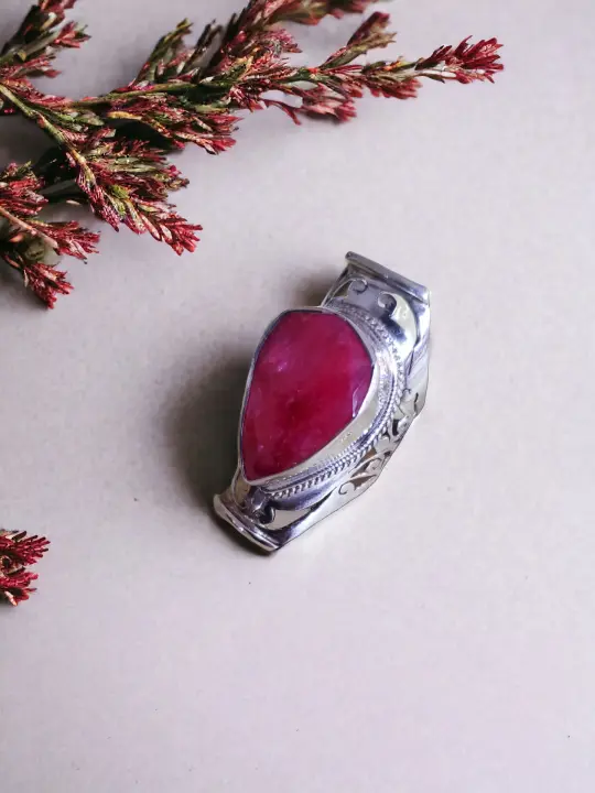 Ruby Silver Handmade ring