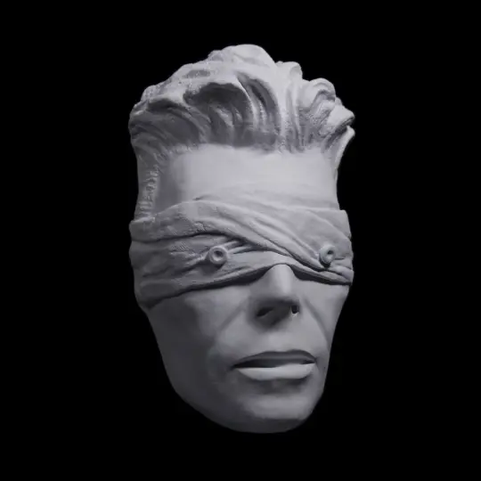 White  Resin 'The Blind Prophet' - David Bowie Sculpture