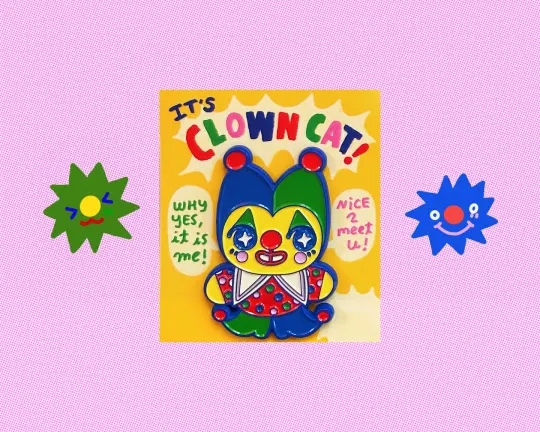 Clown Cat Pin