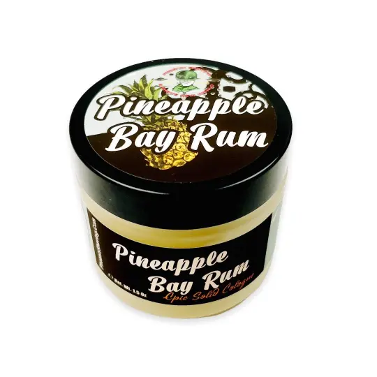 Pineapple Bay Rum Solid Cologne | Contains Prickly Pear Oil | A Classic Summer Bay Rum!